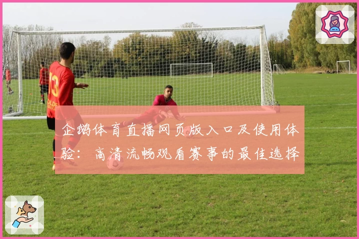 企鹅体育直播网页版入口及使用体验:高清流畅观看赛事的最佳选择